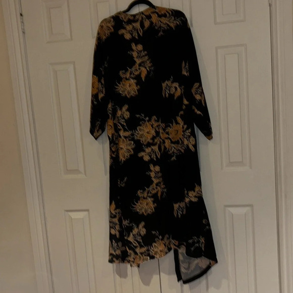 Vintage Floral style FREE Open Women's floral  Duster Length Robe Kimono - Picture 4 of 11